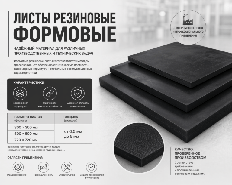 Резиновые листы формовые
