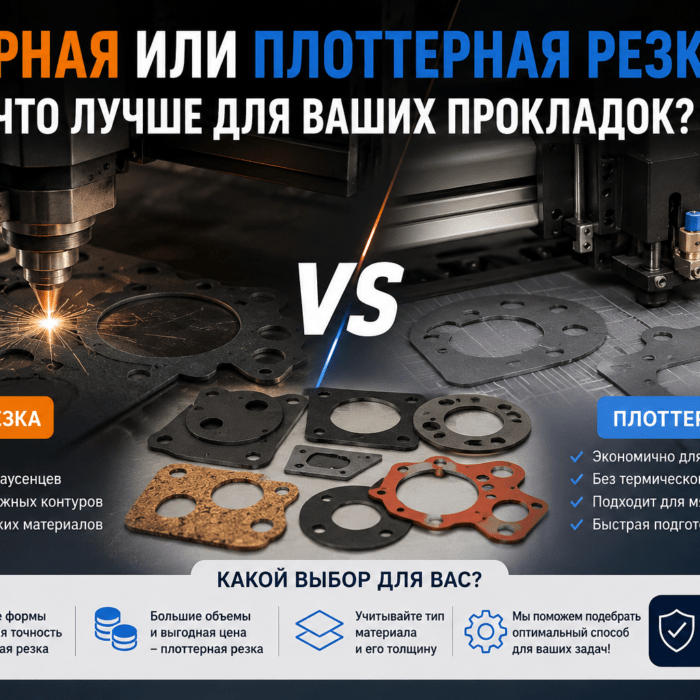 Лазерная или плоттерная резка: что лучше для ваших прокладок?