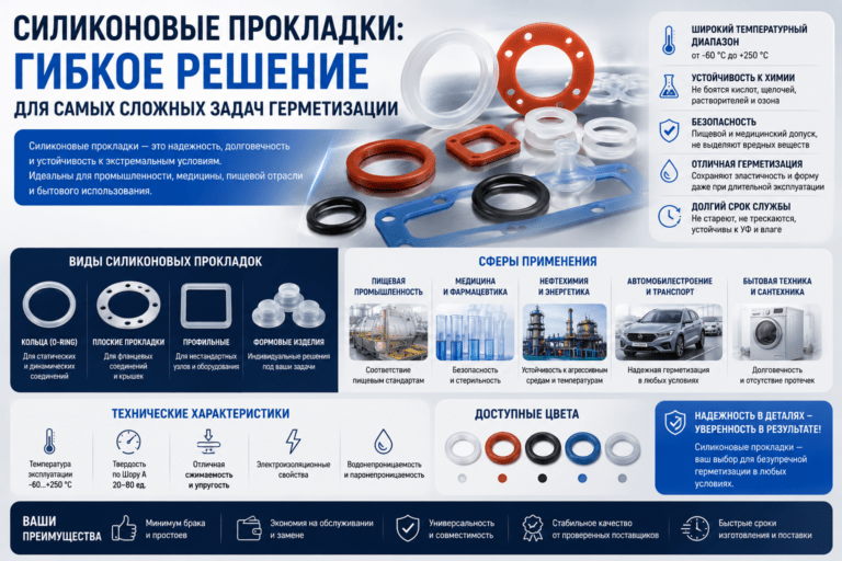 Силиконовые прокладки: гибкое решение для самых сложных задач герметизации